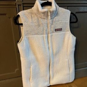 Vineyard Vines White Fleece Vest